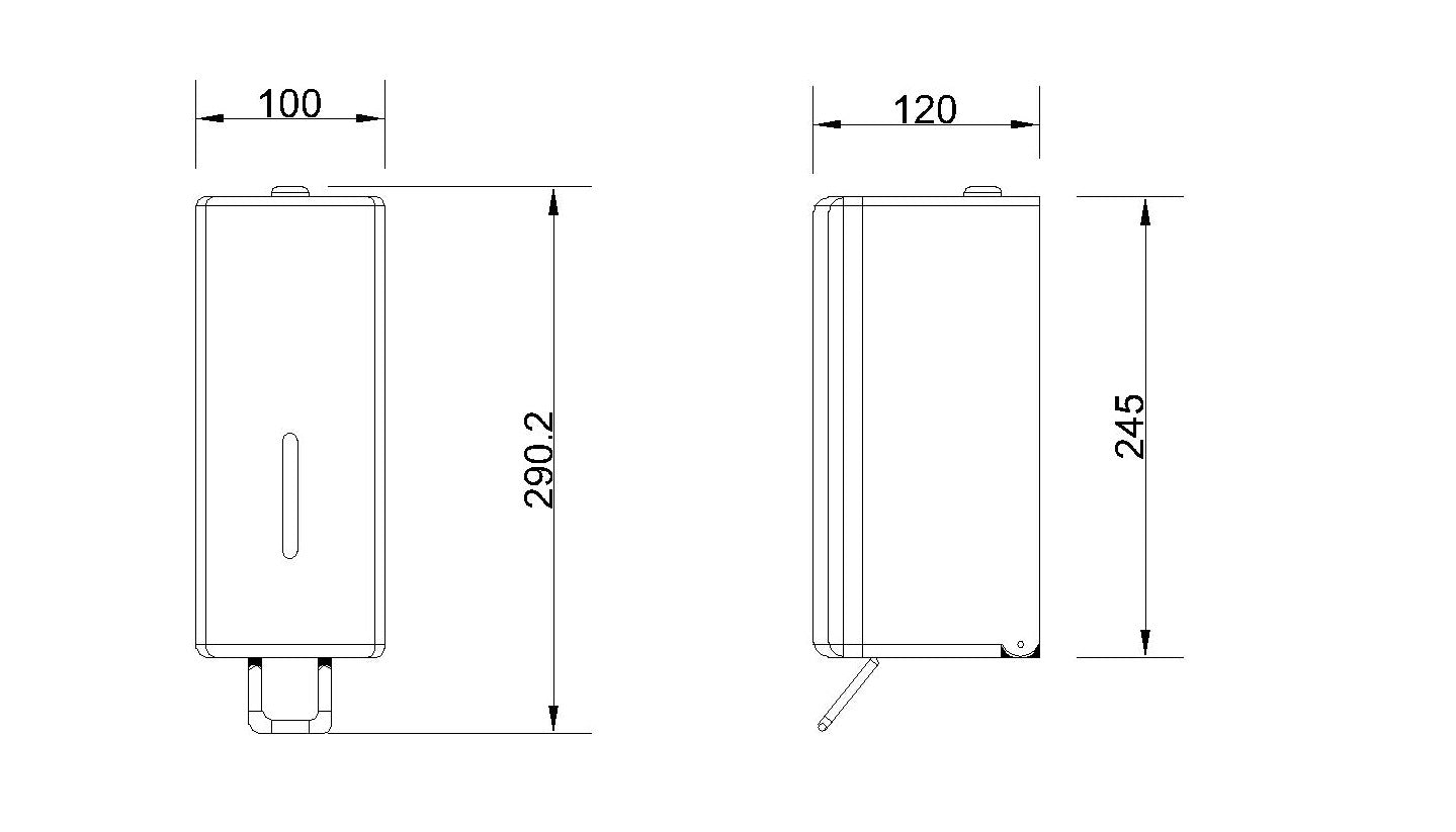 Vertical Soap Dispenser in Stainless Steel