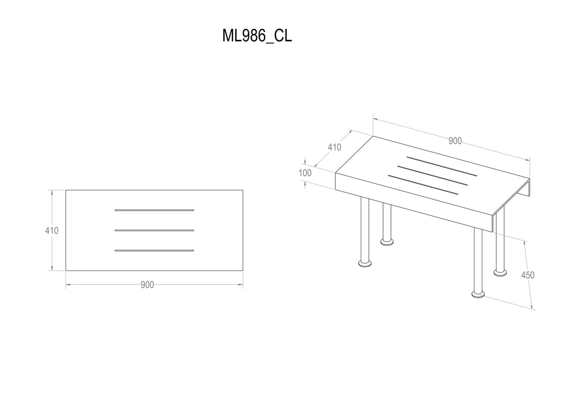 Bench Seat in Compact Laminate