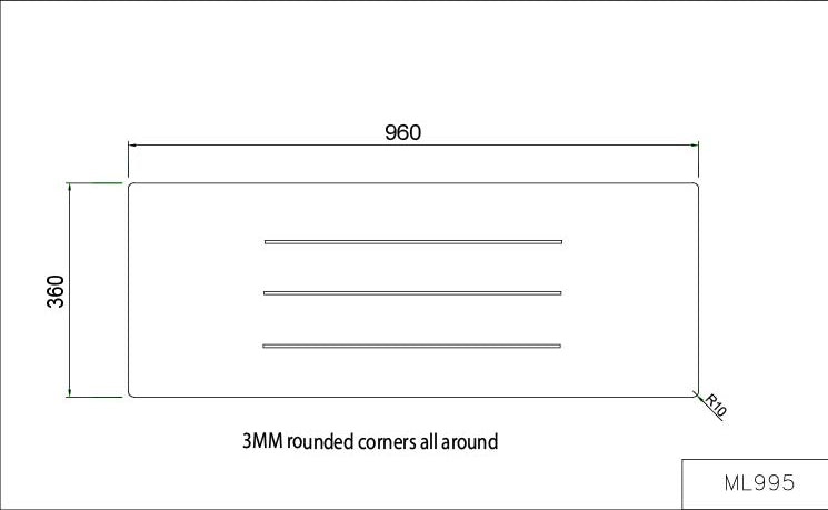 Accessible Folding Shower Seat in Compact Laminate 960mm W x 360mm D