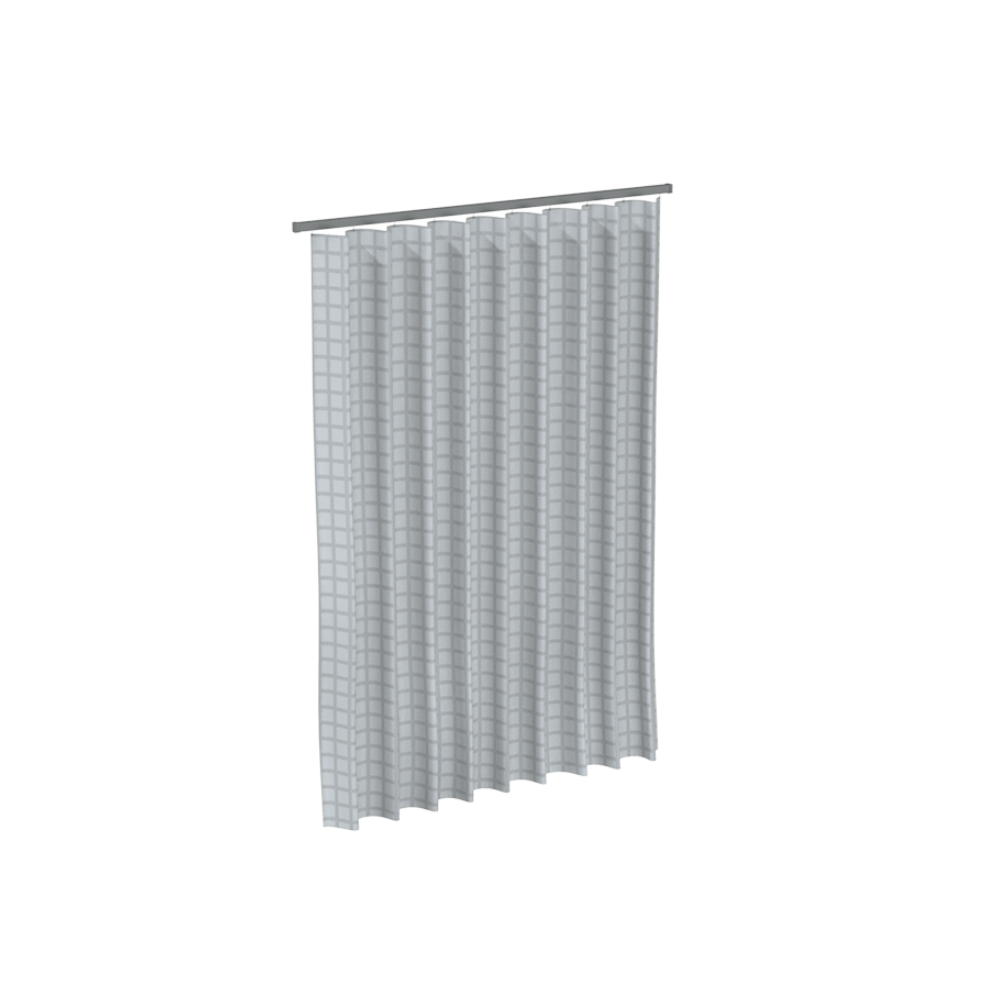 Box Stripe Polyester Shower Curtain 1500 x 2000mm