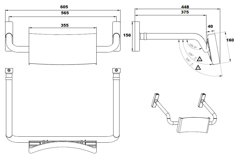 Vandal Proof Curved Backrest