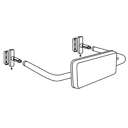 Straight Rail Padded Backrest Antimicrobial