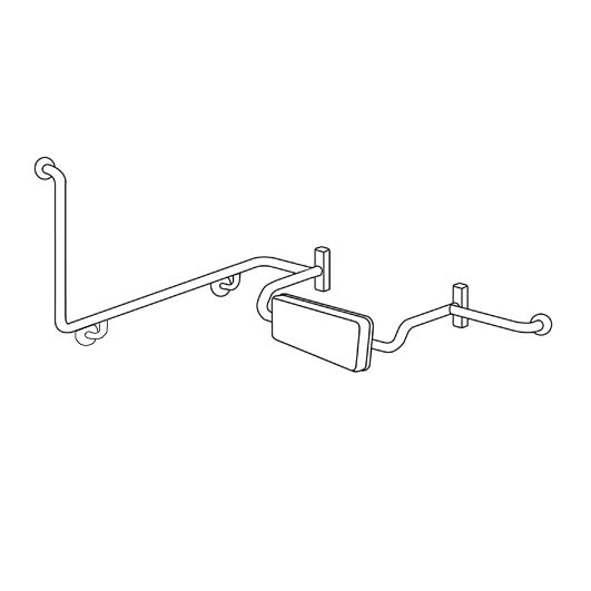90° Grab Rail & Backrest RH Set