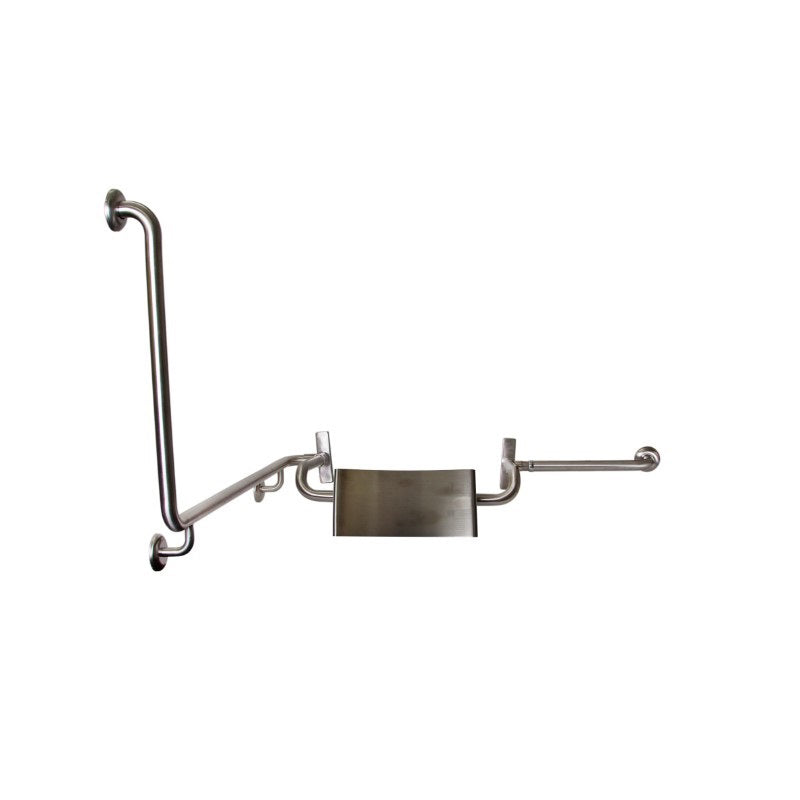 90° Grab Rail & Vandal Proof Backrest Set RH
