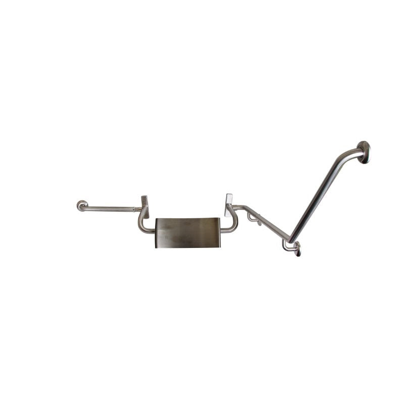 40° Grab Rail & Vandal Proof Backrest Set LH