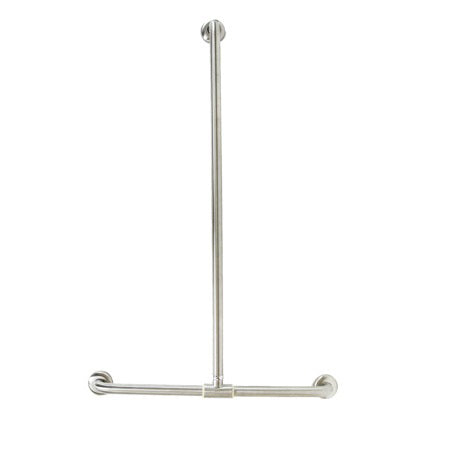 1100mm x700mm Universal Sliding Shower Rail in Satin Stainless Steel