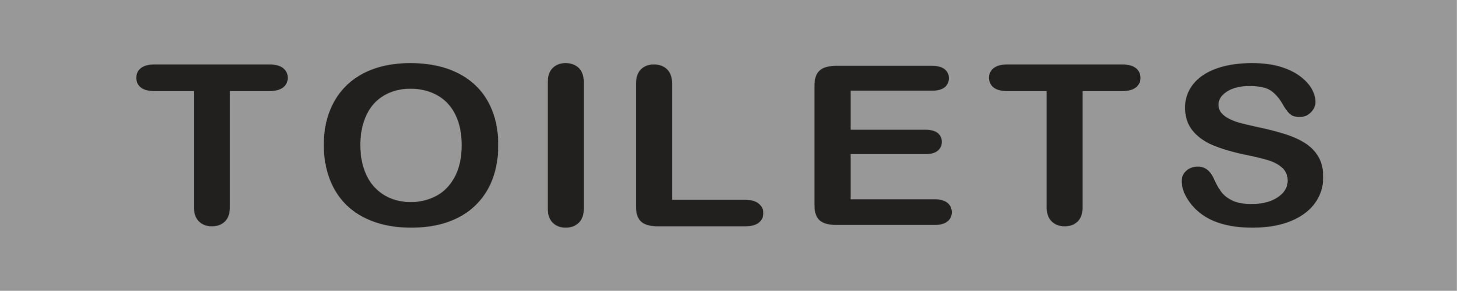 Toilets Sign 375mmW x 75mmH