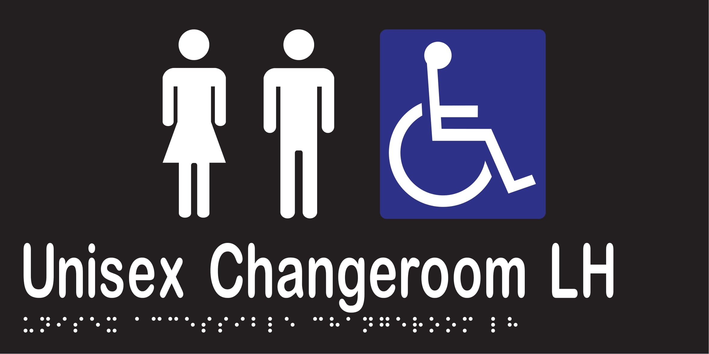 Unisex Accessible Changeroom LH Braille