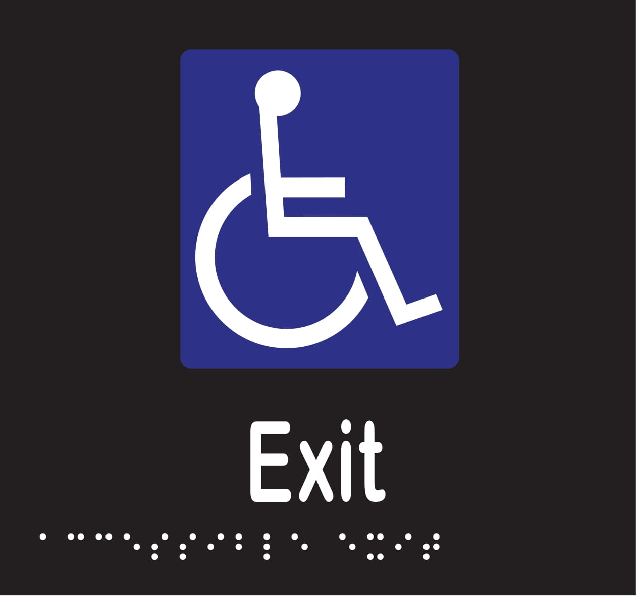 Accessible Exit Braille 160 x 150