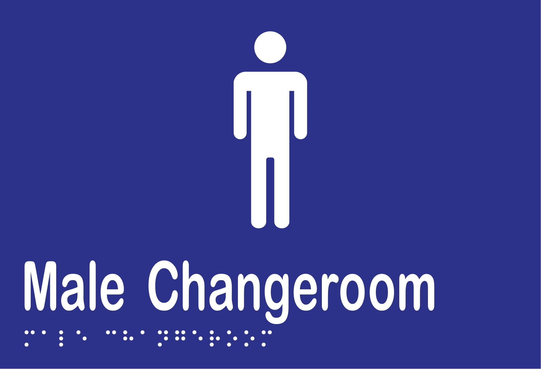 Male Changeroom Braille 220mmW x 150mmH