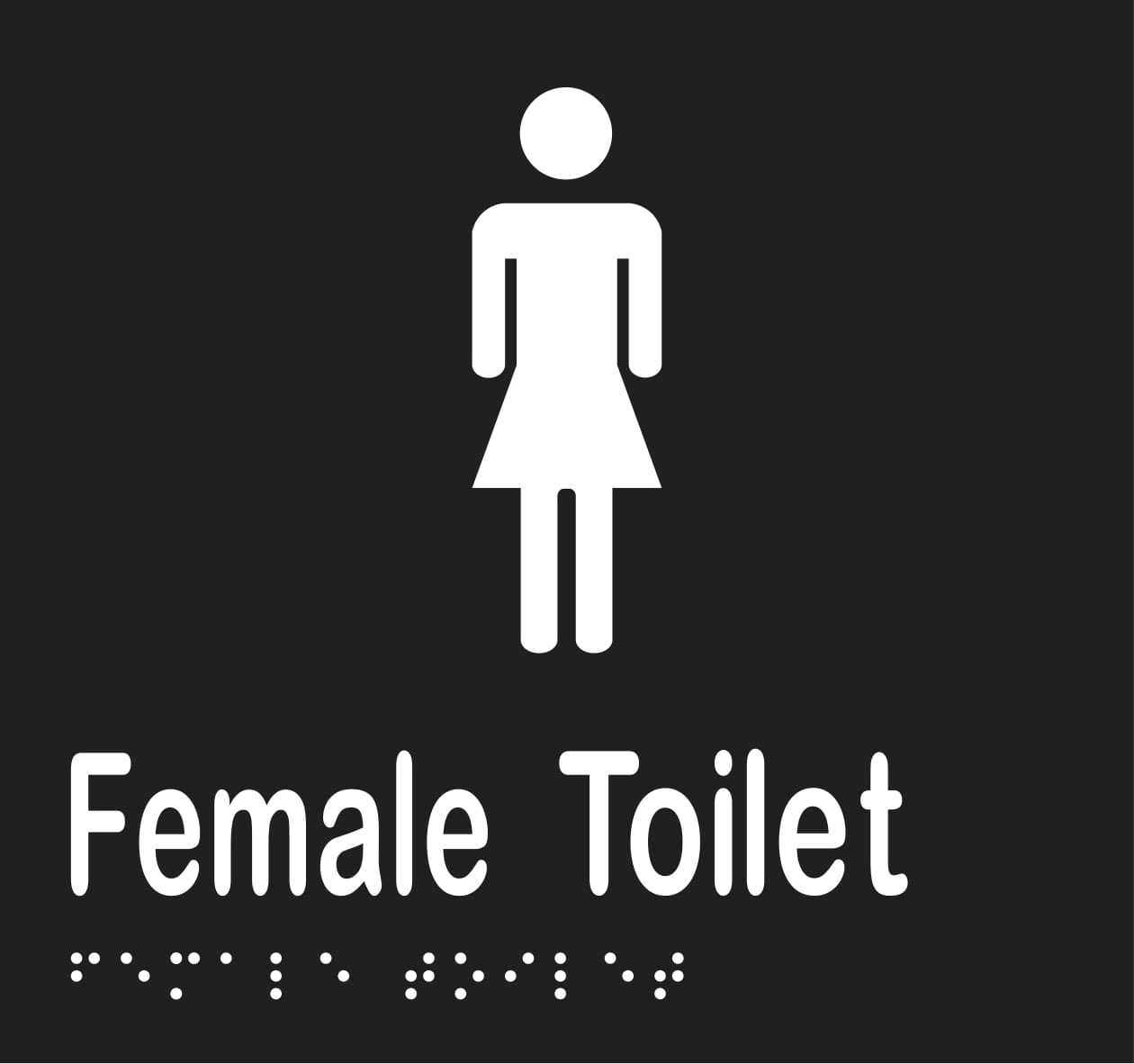 Female Toilet Braille 160mmW x 150mmH