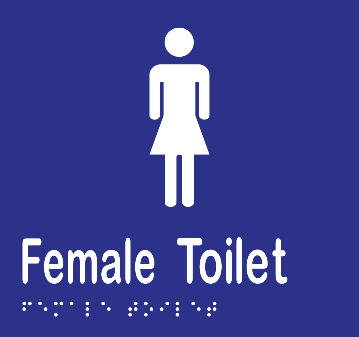 Female Toilet Braille 160mmW x 150mmH