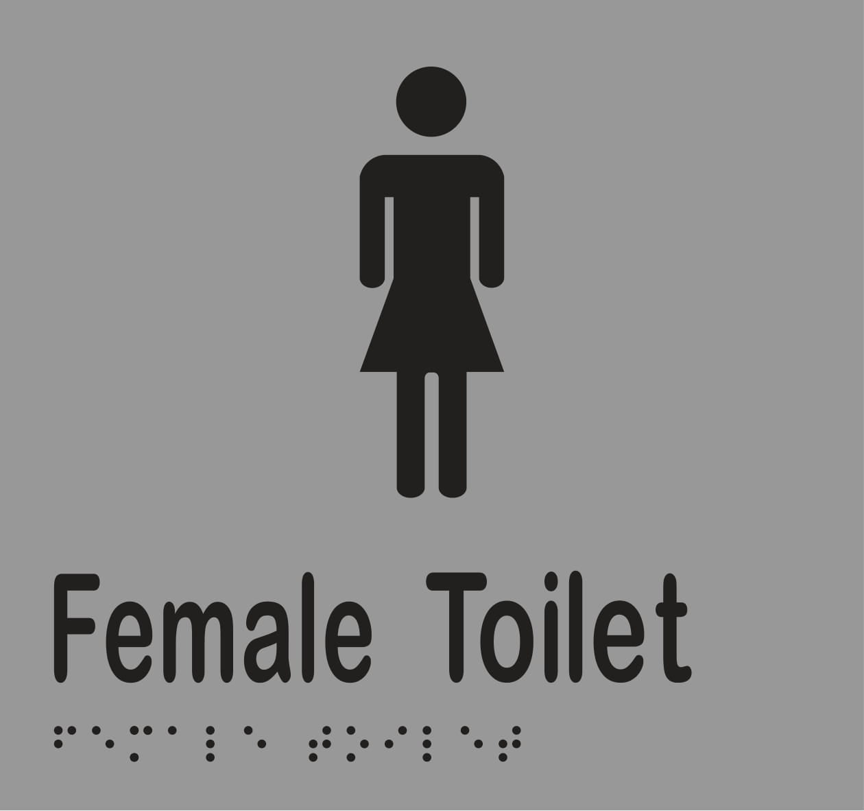 Female Toilet Braille 160mmW x 150mmH