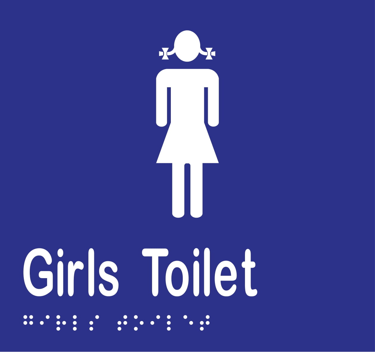 Girls Toilet Braille 160mmW x 150mmH