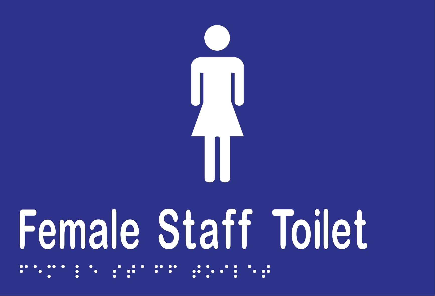 Female Staff Toilet Braille 220mmW x 150mmH