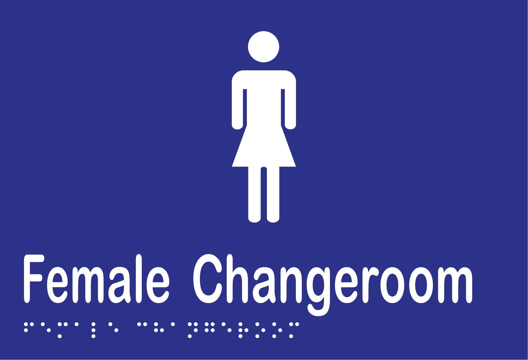 Female Changeroom Braille 220mmW x 150mmH