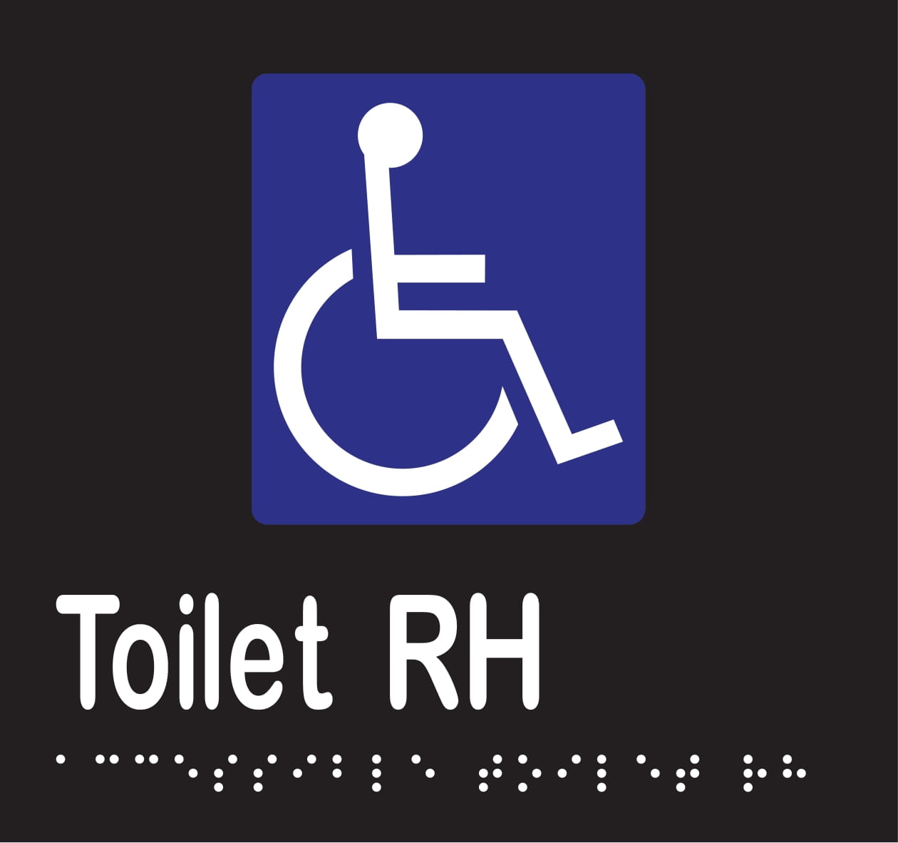 Accessible Toilet RH Braille