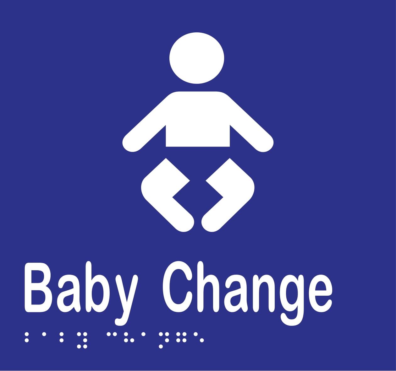 Baby Change Braille 160mmW x 150mmH