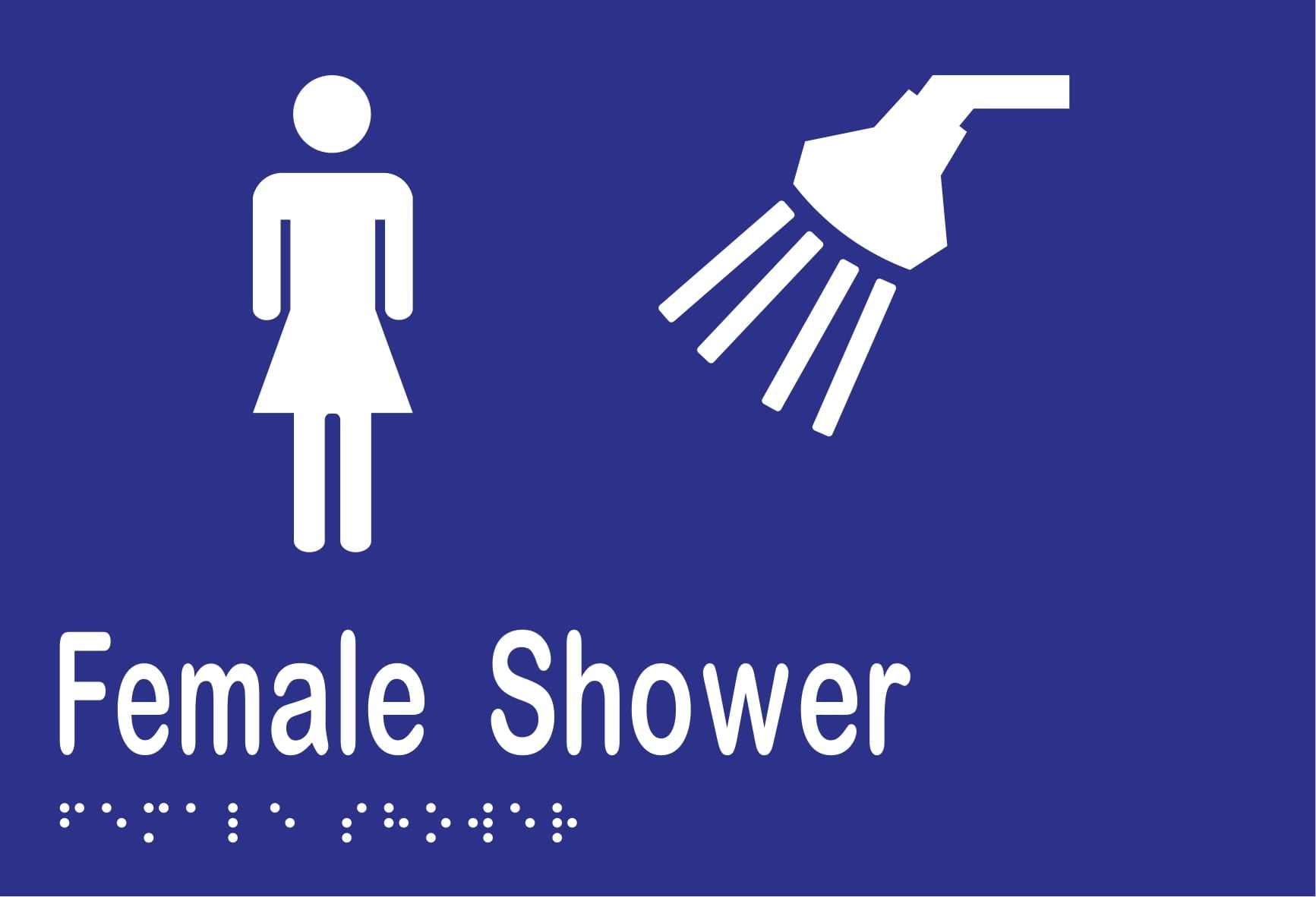 Female Shower Braille 220mmW x 150mmH