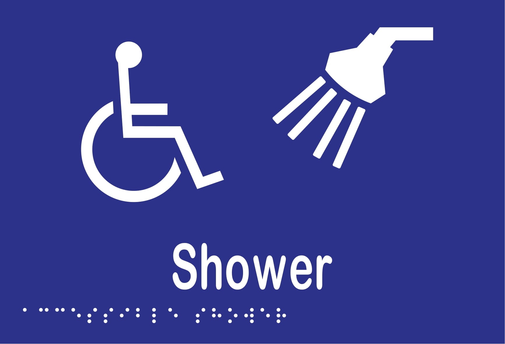 Accessible Shower Braille 220mmW x 150mmH
