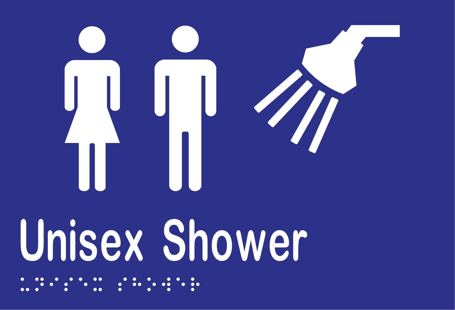 Unisex Shower Braille 220mmW x 150mmH