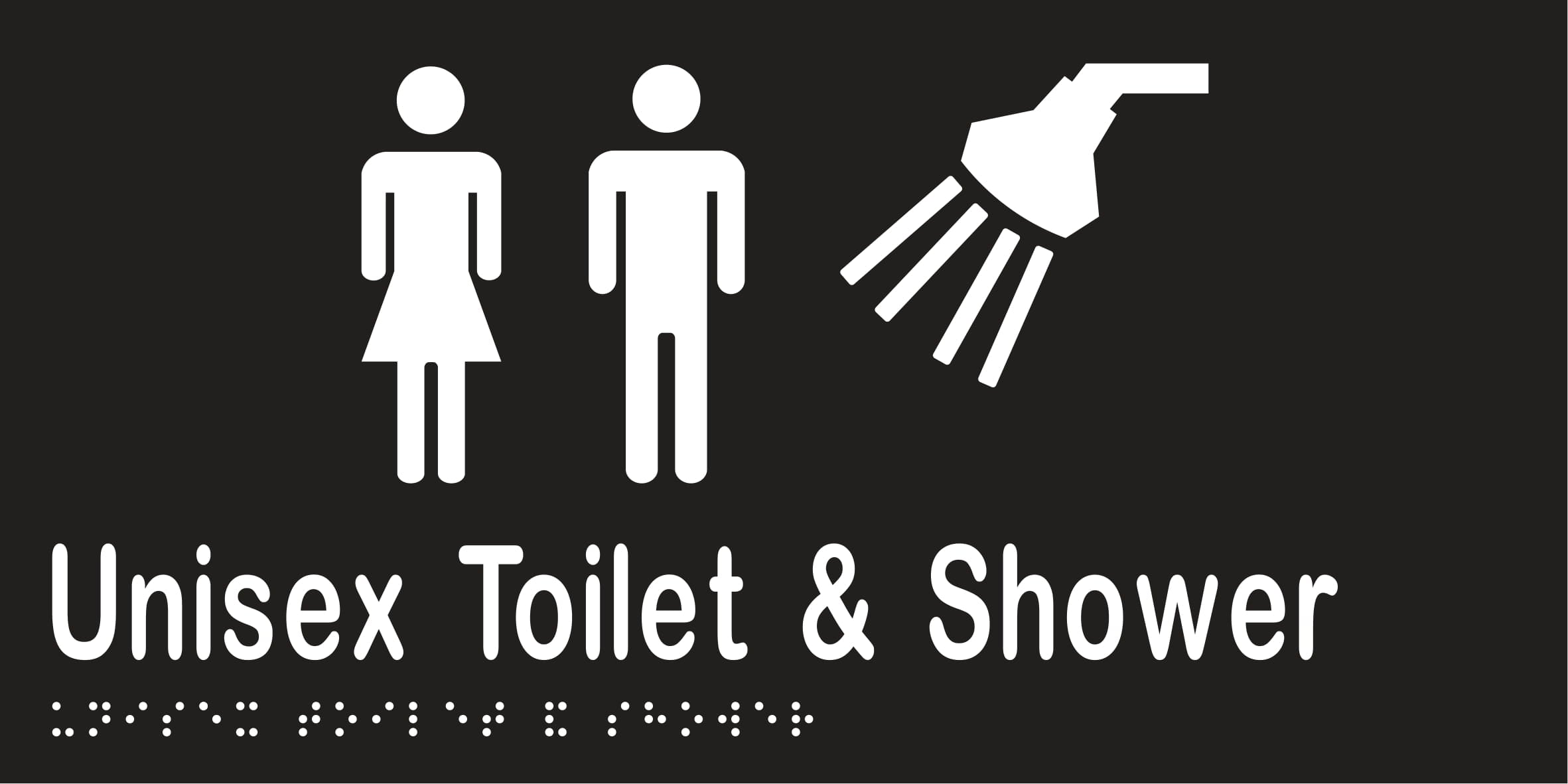 Unisex Toilet & Shower Braille