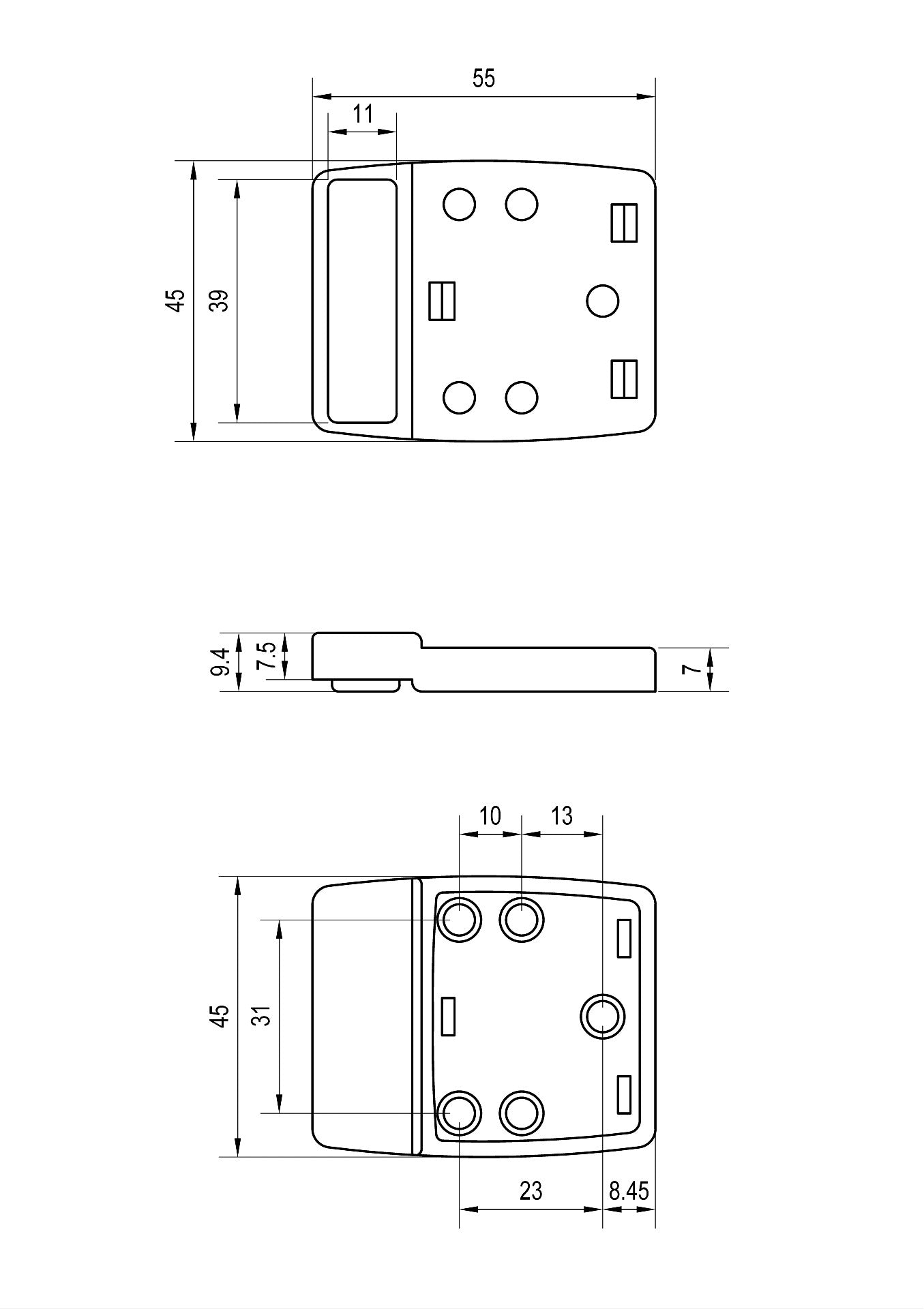Moda Door Bumper in Designer Black