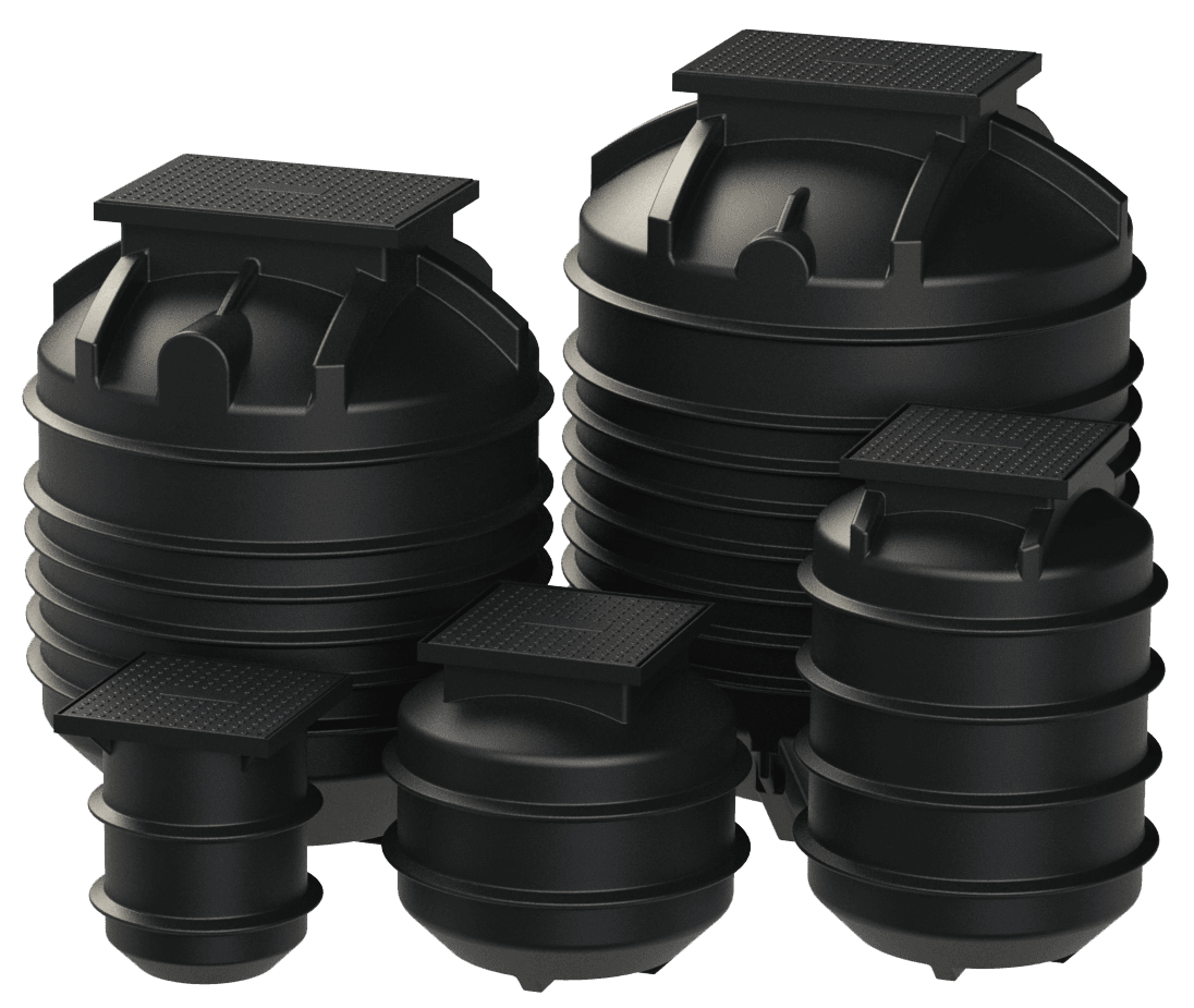 Maxijet Polyethylene Pump Well - 2000L, 1200mm Dia x 2500mm Deep
