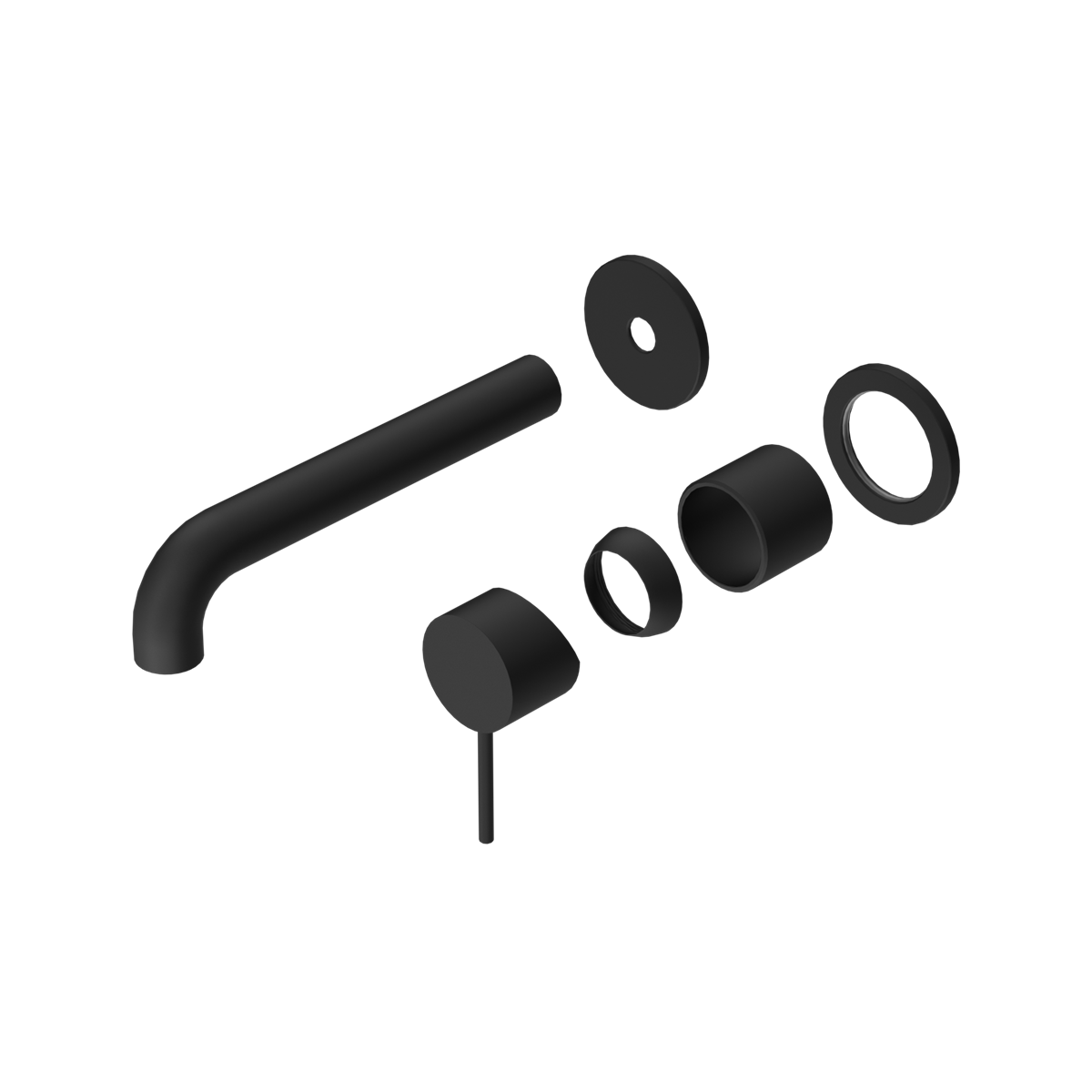 Mecca Wall Basin/bath Mixer Separete Back Plate 185mm Trim Kits Only