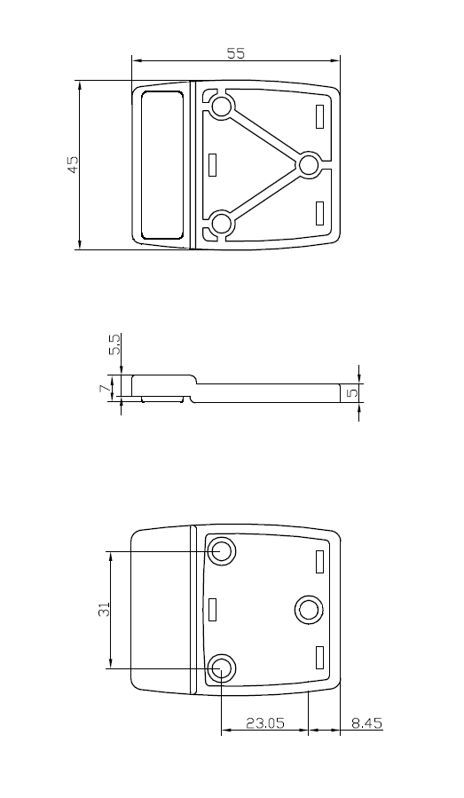 Moda Door Bumper in Antimicrobial