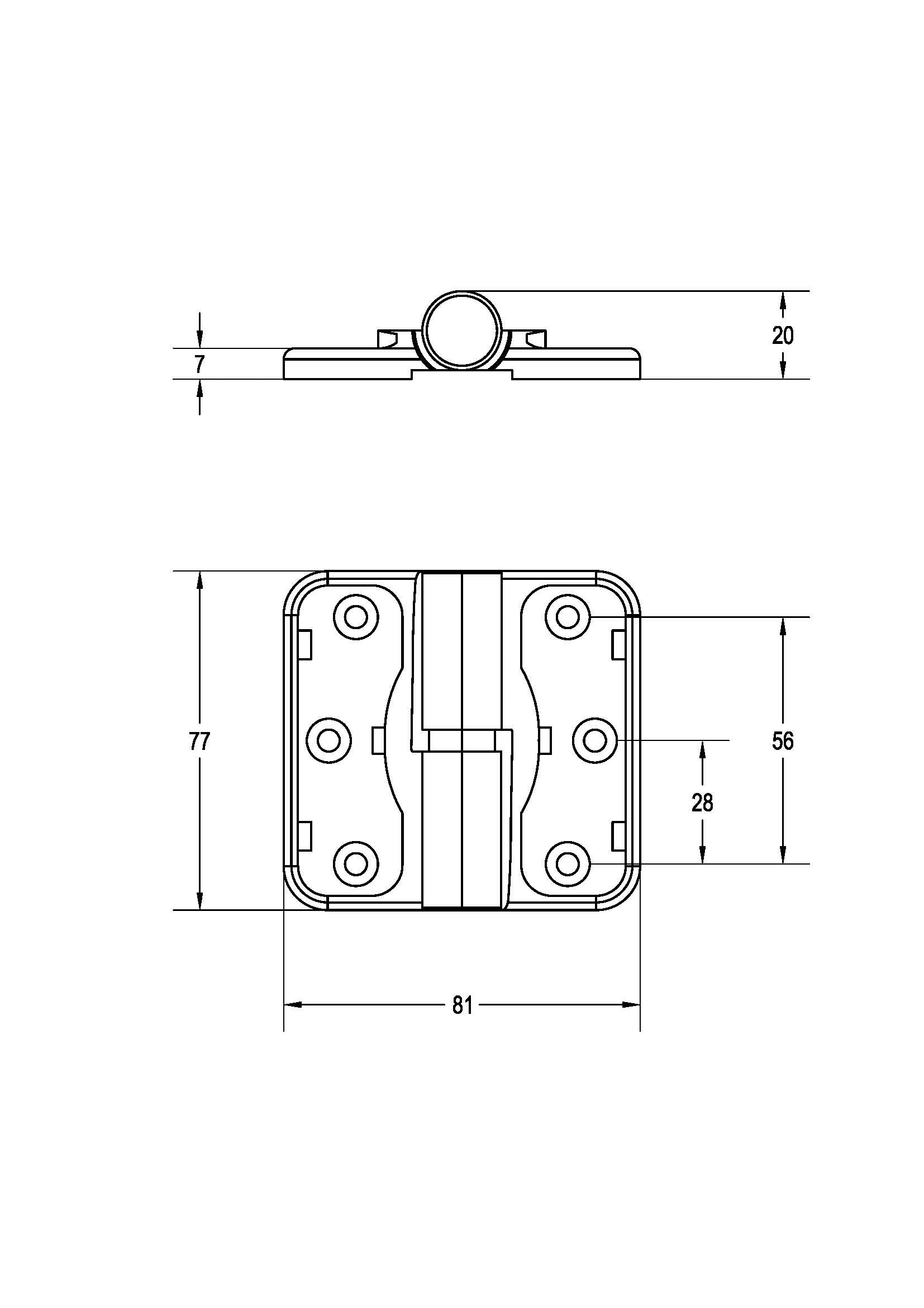 Moda Gravity Hinge - Satin Chrome Plate