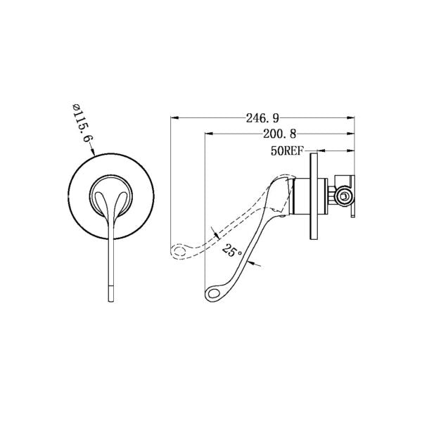 Left Hand Assisted Living Shower Kit