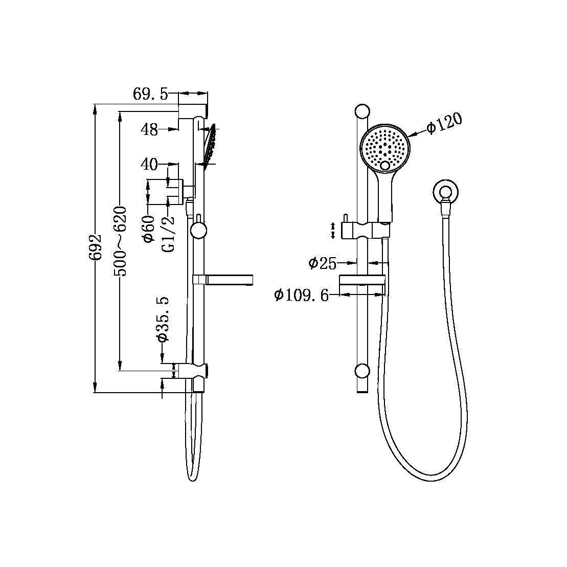 Builder Project Rail Shower