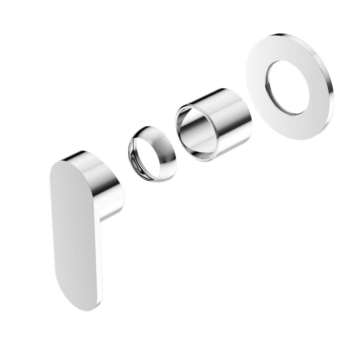 Ecco Shower Mixer 80mm Round Plate Trim Kits Only