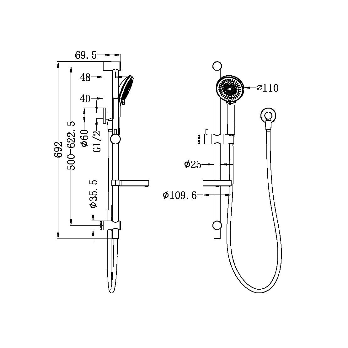 Builder Project Rail Shower