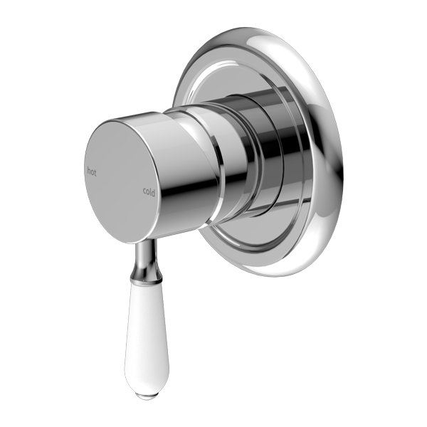 York Shower Mixer With Porcelain Lever