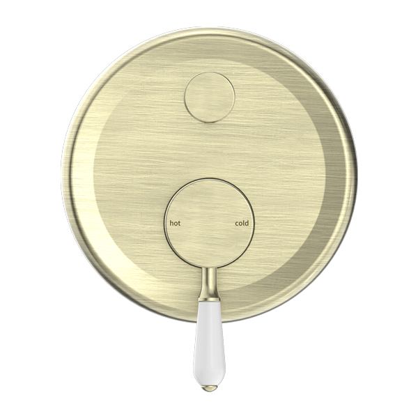 York Shower Mixer With Divertor With Porcelain Lever