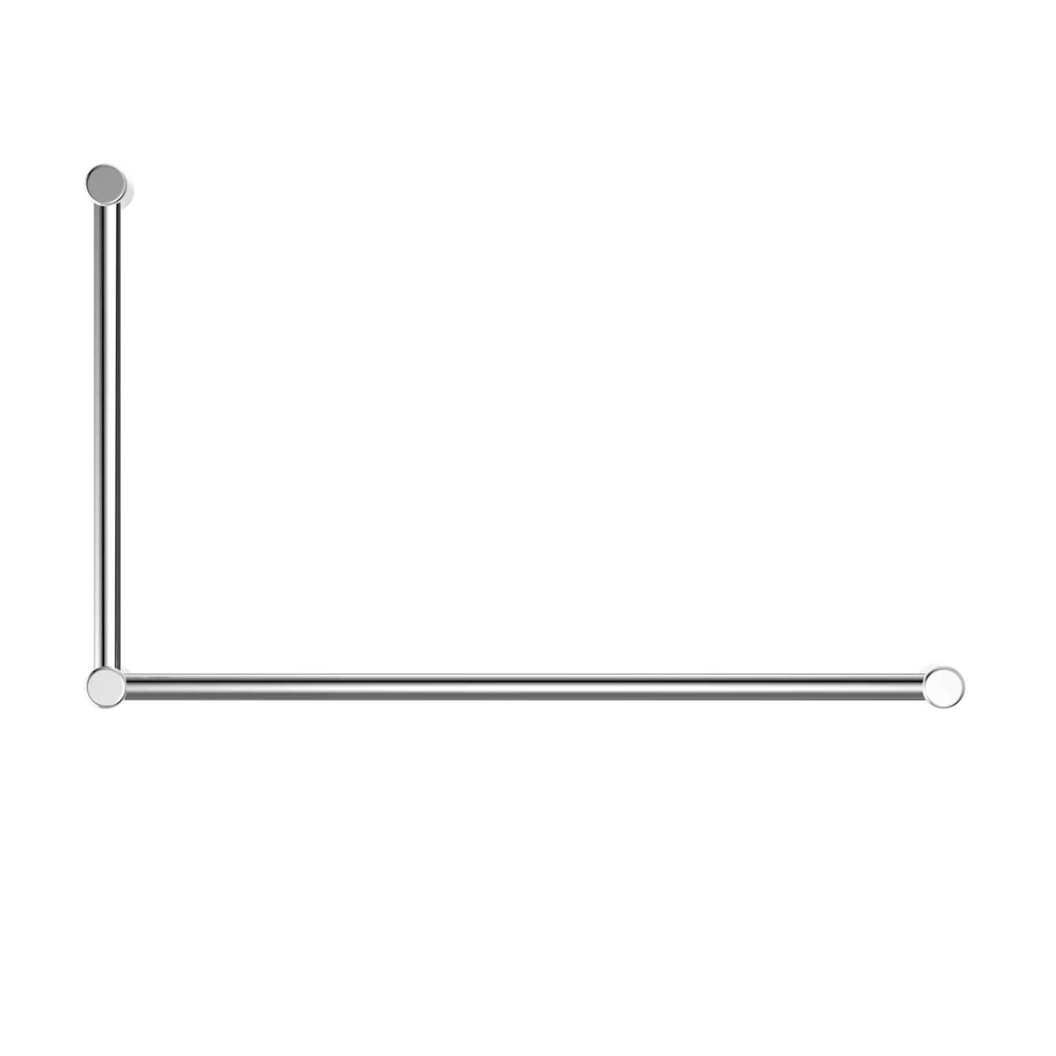 Mecca Care 32mm DDA Toilet Grab Rail Set 90 Degree 600mmx1000mm