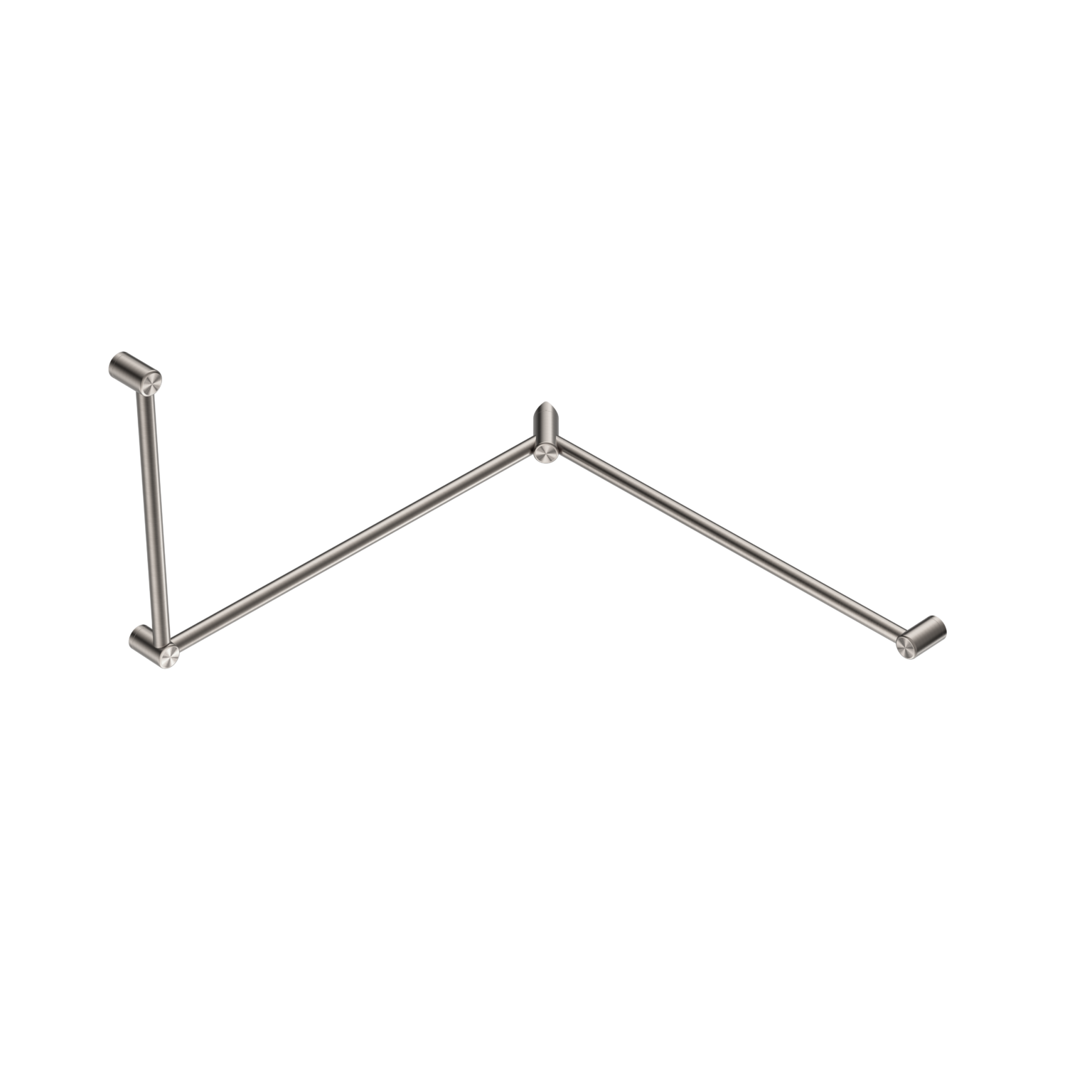 Mecca Care 32mm DDA Toilet Grab Rail Set 90 Degree Continuous 600x1065x1025mm