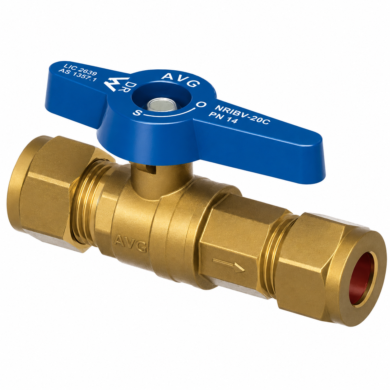 20mm Non-Return Isolating Valve — Compression x Compression — Lead Free | NRIBV-20C-LF
