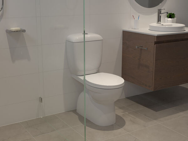 Caroma Stylus Origin Close Coupled Rimless Toilet Suite – S Trap