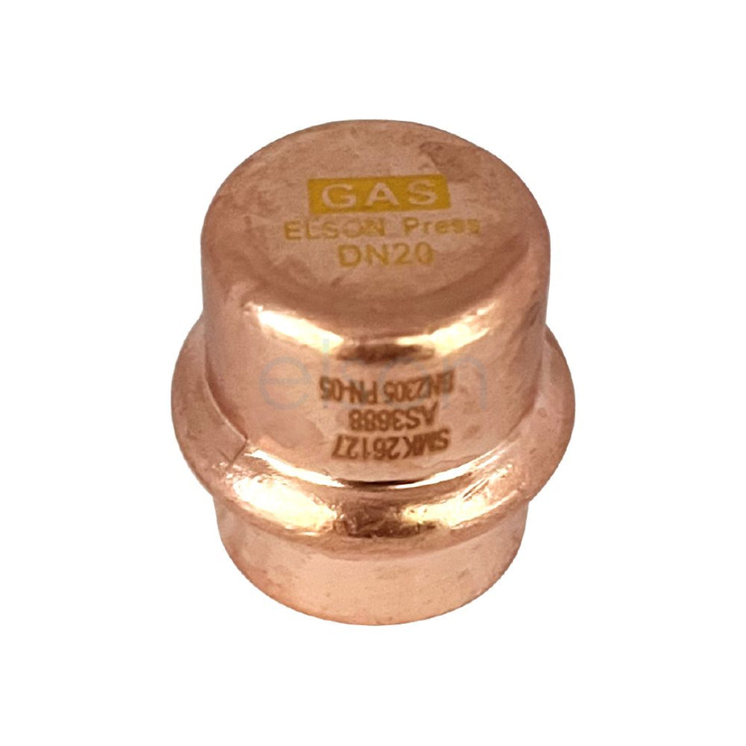 Copper fitting with 'CAS' branding on a white background