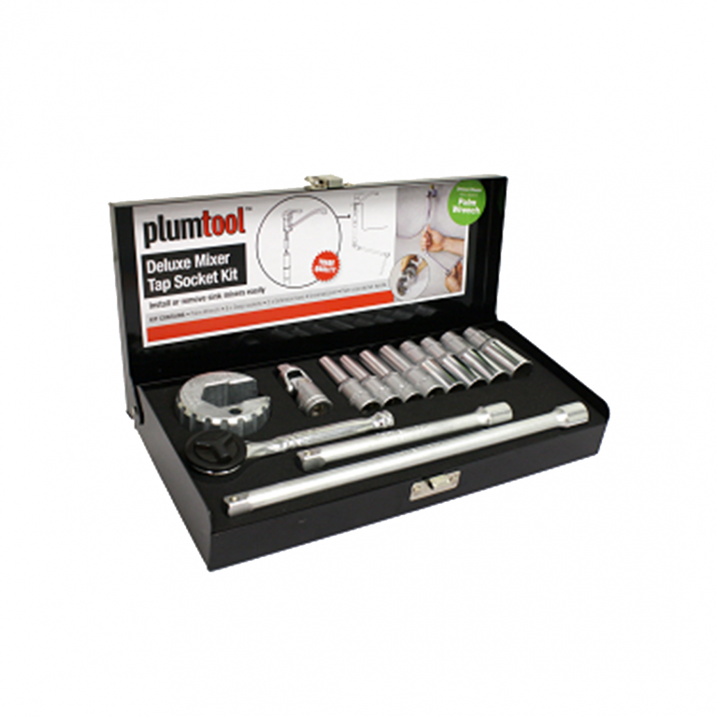 Plumtool Mixer Tap Socket Set Deluxe with Palm Wrench