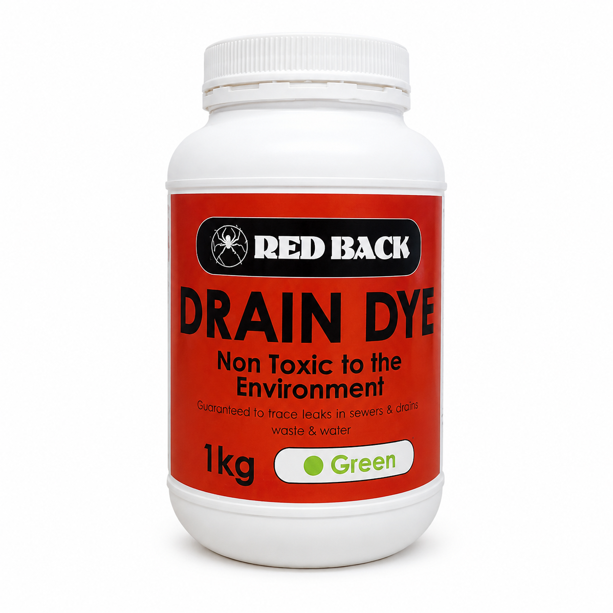 Drain Dye Green — Bulk 1kg, Sewerage & Stormwater Safe | RED402