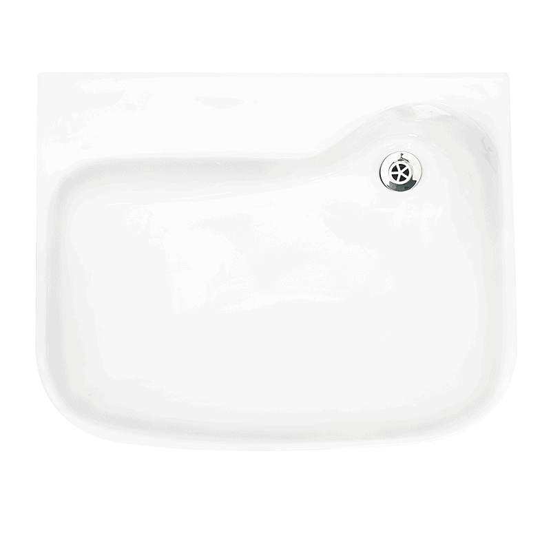 GENTEC STERISAN Wall Mounted Type A Clinical Basin w/ Nano Glazing, No Tap Hole Offset Waste No Overflow