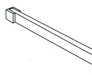2000mm Micro Shower Straight Curtain Track in Designer Black