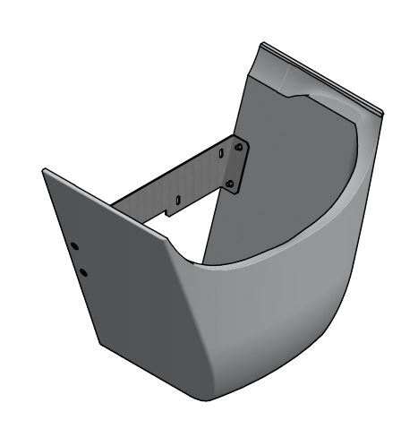 Wallgate Full Shroud Only for SHB DDA Wall Mount Basin
