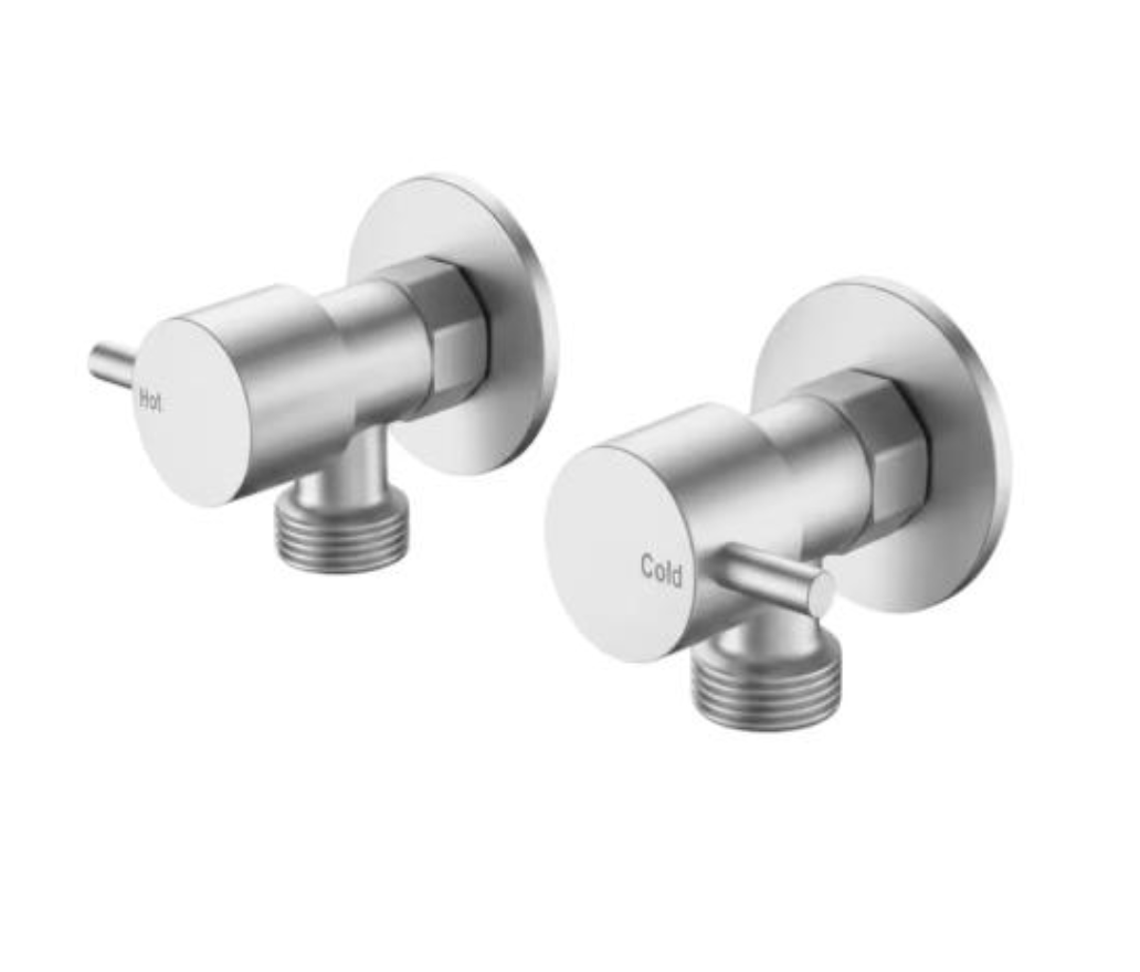 ¼ Turn Chrome Washing Machine Valve Set – ½″ Female × ¾″ Male BSP Stop Tap | Bluegum