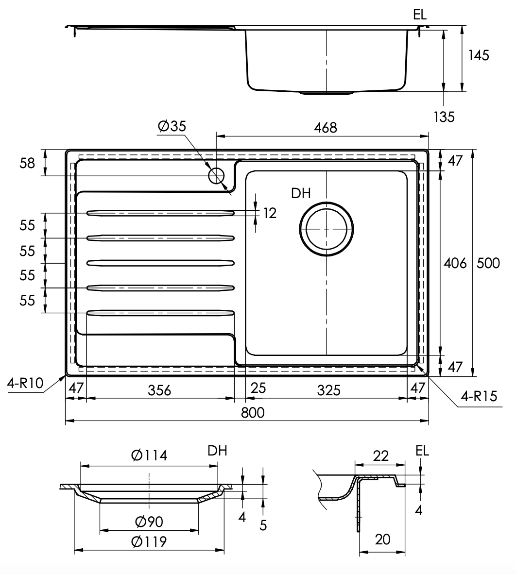 Accessible Care Kitchen Sink with Drainer & Bowl – AS 1428.2-1992 Compliant | NDIS Approved