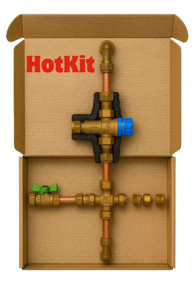 HotKit Hot Water Installation Kit with Insulation – Complete Ready-to-Install Valve Set